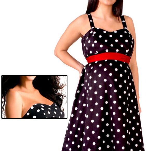 Wedding Prom Dress XL Rockabilly Lolita 50s Strapless or w Straps XL - Picture 5 of 13